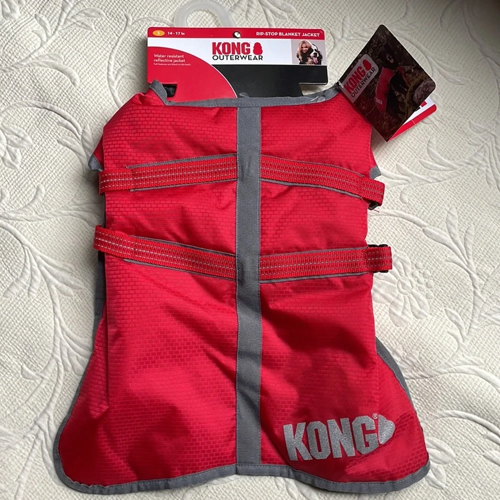 KONG Rip-Stop Dog Blanket Coat Red Small